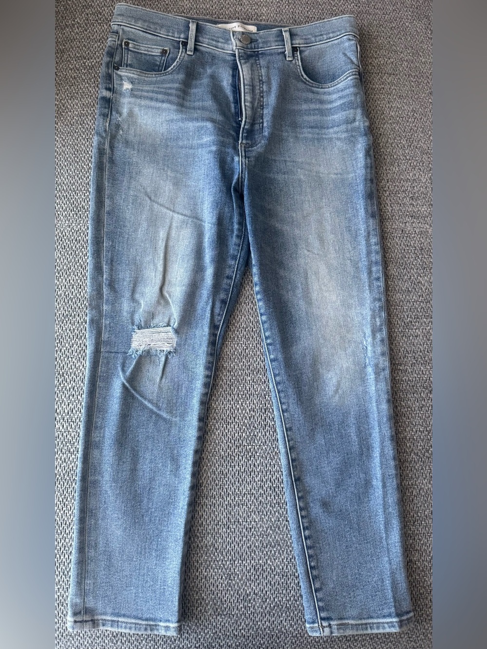 Aritzia Denim Forum Lola High Rise Skinny Crop Jeans Size 32 Light Wash